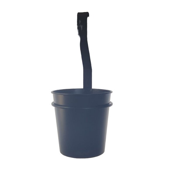 AVON On the Wall Collection Bucket with Holder Black Bucket 5" with hanger 7" - Picture 1 of 7
